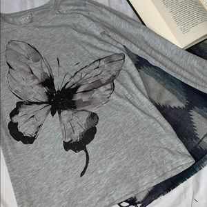 Grey Long -Sleeve Tee